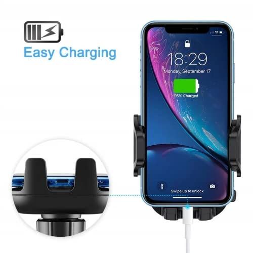 UrbanX Mobile Phone Car Holder Mount Windshield/Air Vent/Dashboard Cell Phone Holder for Car 360 Degree Rotation Universal Suction Mount Stand Compatible with Galaxy Phones S21 Ultra 5G
