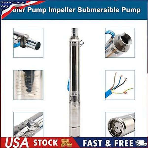 3" 600W Solar Pump Submersible Pump Bore DC 48V Impeller Pump + MPPT Controller/