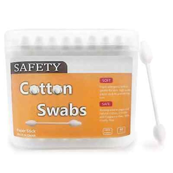 2 Packs 160pcs Safety Cotton Swabs with Large Tip, Baby Cotton Buds