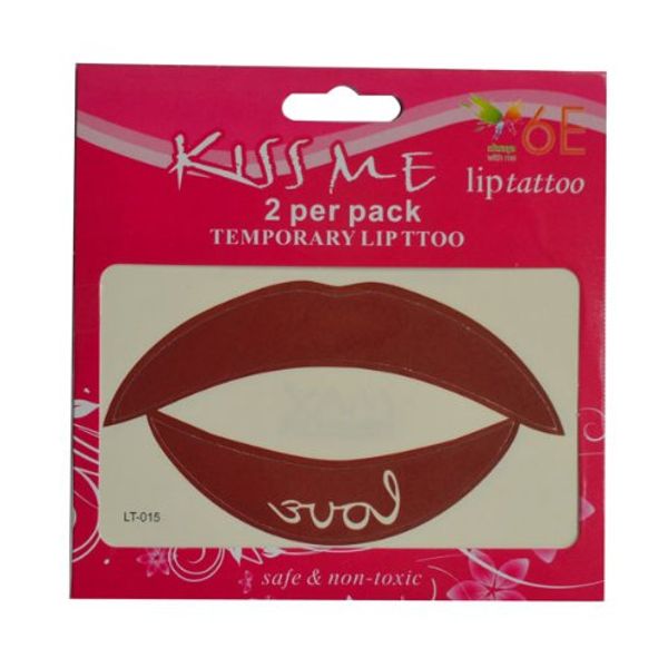 6E Lip Tattoo Love 2 x Pack of 2