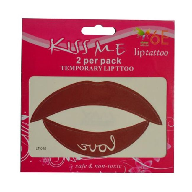 6E Lip Tattoo Love 2 x Pack of 2