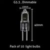 (10 Pack) G5.3 Halogen Bulbs – 20W, 110V, Dimmable, 2700K Warm White