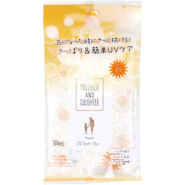 Mother and Daughter UV Body &amp; Face Sheet SPF25 PA++ 10 pieces<br> [MOTHER AND DAUGHTER Sunscreen Sweat Body Sheet UV Protection]
