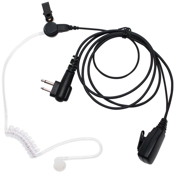 Replacement for Motorola BC130 FBI Earpiece with Push to Talk (PTT) Microphone - Acoustic Earphone Compatible with Motorola BC130 Radio - Headset for Security and Surveillance