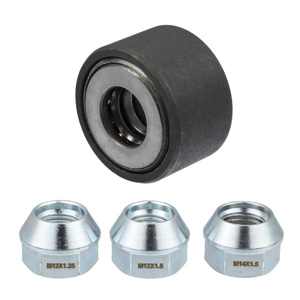 uxcell Wheel Stud Installer Tool Wheel Bolt Installer Universal Iron with 19.5mm Hex Wheel Lug Nut M12x1.25 M12x1.5 M14x1.5 Silver Tone 1 Piece