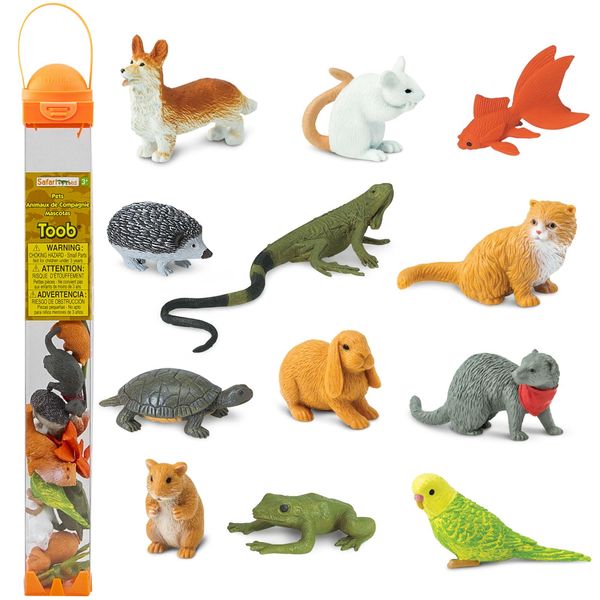 Safari Ltd. Pets TOOB - 12 Figurines of Household Pets - Educational Toy Figures for Boys, Girls and Kids Ages 3+