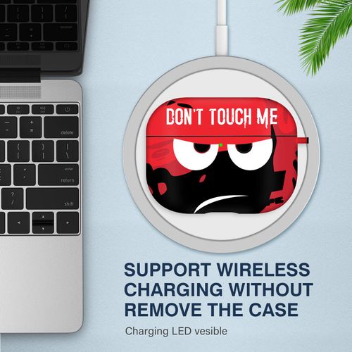 Youtec for Airpods Pro 2nd Generation Case 2022, Don't Touch Me for Airpods Pro 2 Cover with Keychain/Lanyard Soft Cute Shockproof Cover for Women Men Compatible Apple AirPod Pro 2 (red)