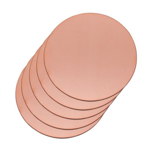 Uxney Copper Round Plate，3" Diameter 18Ga 1mm Thickness Copper Metal Sheet for Crafts,DIY, Jewelry, Electrical, Repair, Industrial(5 Pac)