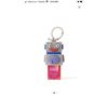 Hand Sanitizer Case Holder Keychain Silver Robot Lights Up