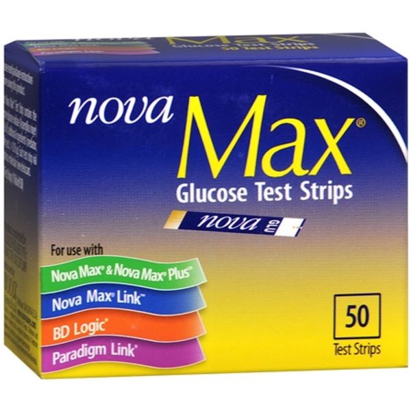 Nova Max Glucose Test Strips, Box of 100