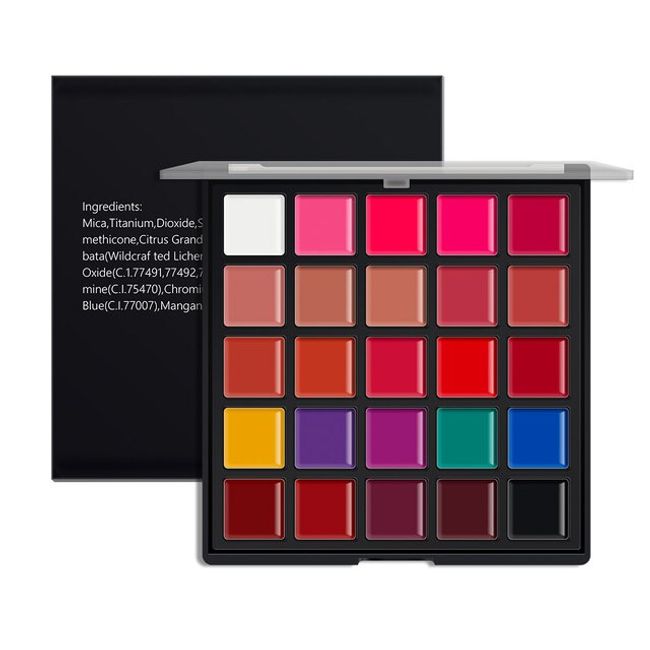 Lip Palette 25 Color Lipstick Palette Waterproof Long Lasting Pigment Moisturizing Cosmetic Makeup Lip Gloss Professional