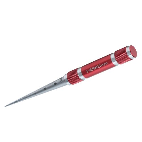 Stainless Steel Aperture Tapered Hole Ruler Inner Hole Diameter Measuring Tool 1-6.5mm