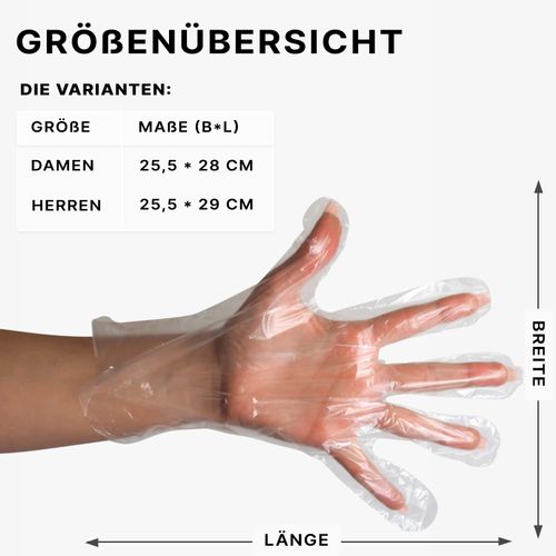 100 ARNOMED Women's Disposable Disposable Gloves in Box, Household Gloves for Food, Transparent, Protective Gloves for Hair Dyeing, Thin Gloves, Diesel Gloves
