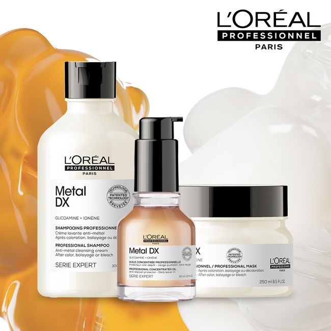 [For damaged and colored hair] L’Oréal Metal DX Shampoo 300ML + Mask 250ML + Oil 50ML Trio 3-piece set