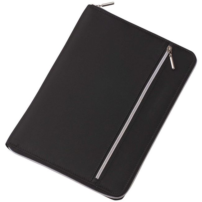 Raymay Fujii Multi-Covered Notebook Nilon Double-Zippered A5-Size Orange CN182D, blk