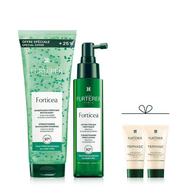 [Rene Furterer] Porticia Scalp &amp; Hair Strengthening Shampoo &amp; Serum Step Care (+60ml additional gift)