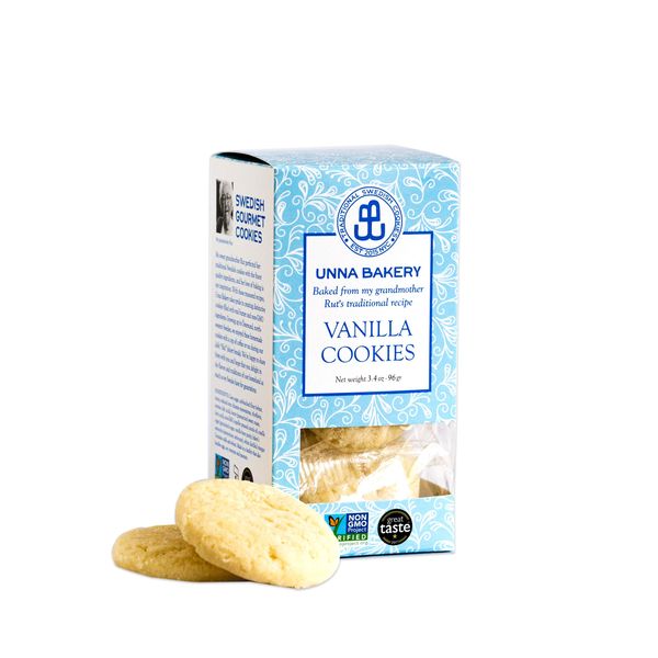 Unna Bakery Butter Cookies 3.4 oz gift boxes (Vanilla Sugar Cookies by Unna Bakery, 1)