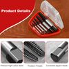 6Pcs Stud Extractor Drill Bit Set, Broken Screw Remover, Stripped Screw Extractor, Damaged Bolt Extractor, Fastener Removal Bit with Storage Box, Screw Extraction Tool for Thread Broken Stud