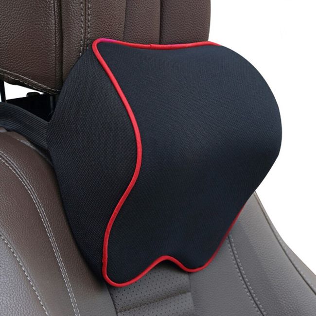 2 In 1 Car Seat Lumbar Support Cushion Universal Driver Seat Booster Pad  Breathable Head Pillow Neck Pillow Protection Pillow