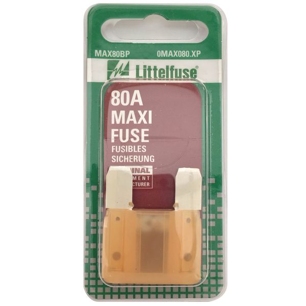 Littelfuse MAXI Blade Fuse, Natural 80 amp, 1 per pkg. (MAX80BP)