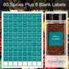 Spice Jar Labels - Teal