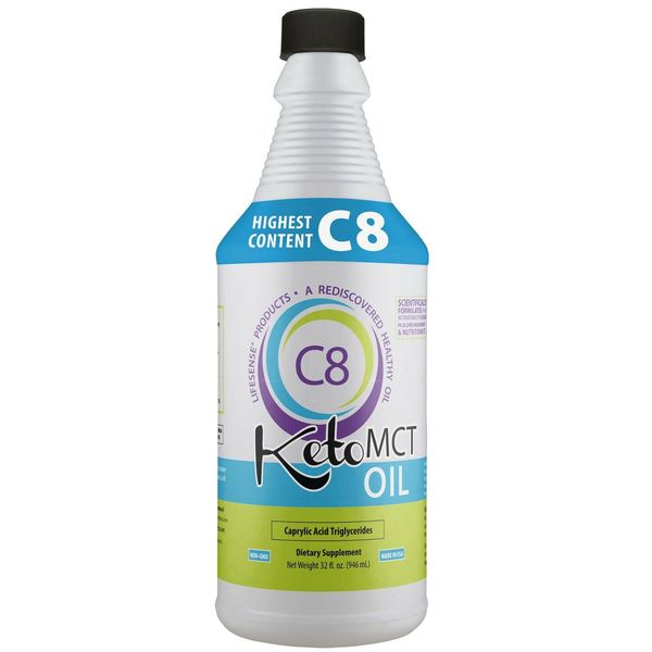 LifeSense C8 MCT oil, 32 oz, Most Potent on Market,  by Ph. D BUY DIRECT