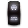 Bumper Light BAR - White - Laser Etched Toggle Switch 20A 12V - Vertical Rocker Switch 5-Pin DPST