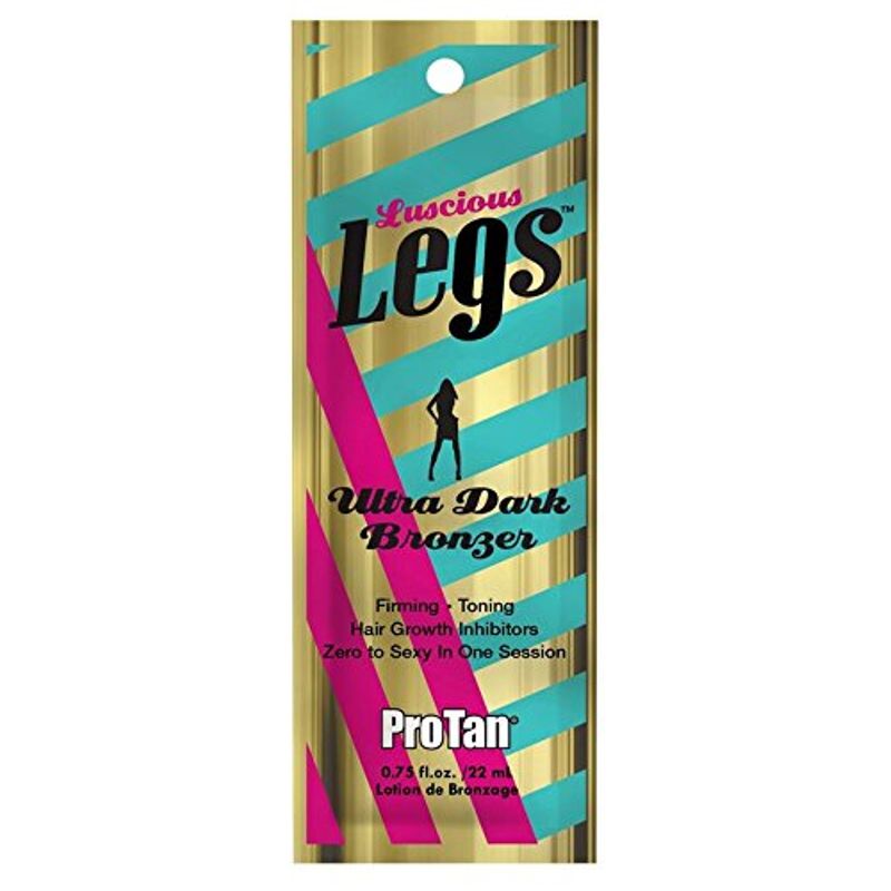 PRO TAN LUSCIOUS LEGS BRONZER 22ML SACHET CREAM LOTION FOR SUNBED USE ...