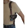 Barsony Brown Leather Cross Harness Shoulder Holster for Ruger LC9 Right