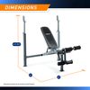Marcy Competitor Adjustable Olympic Weight Bench with Leg Developer for Weight Lifting and Strength Training CB-729, Black