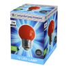 2 x Decor 2w LED Coloured Mini Golf Ball Light Bulb Red E27 Edison Screw Fitting