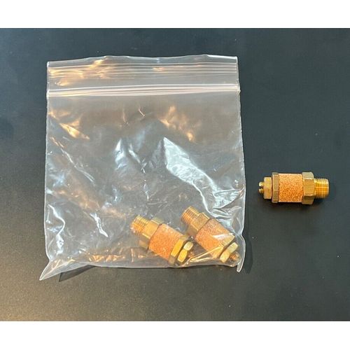 NEW!  PNEUMATIC FLOW CONTROL SILENCER ADJUSTABLE 1/8 MNPT BRASS Qty Of 3