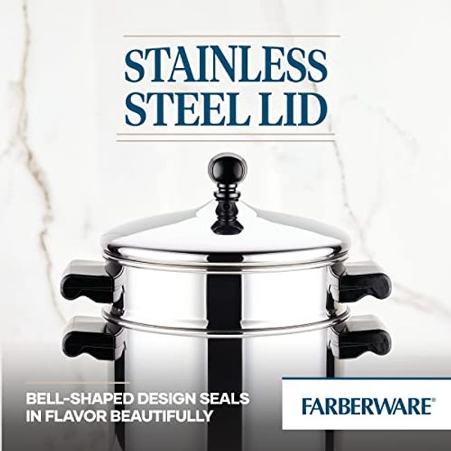 Farberware Classic 3 qt Steamer Set, Silver