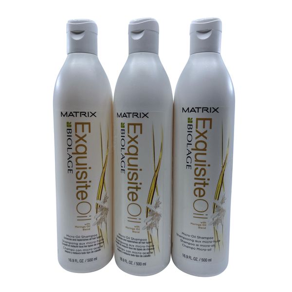 Matrix Biolage Exquisite Oil Micro Oil Shampoo 16.9 oz PACK OF 3