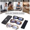 JM 3 Pack Oversized Square Reading Glasses for women men, Blue Light Blocking Computer Readers +3.0