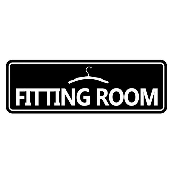 Standard Fitting Room Sign (Black) - Large