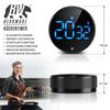 Arendo Kitchen Timer Digital Magnetic Egg Timer - Large LED Display - Short Time Timer - Countdown and Countup - Kitchen Clock with Remaining Time Display - Adjustable Alarm Sound 70/85 db(A) - Black