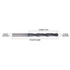 2Pcs 118�� Point Angle 1/4"x2"x3-1/4" Solid Carbide Drill Bits - AlTiN Coated