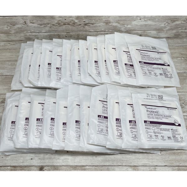 *25 Pair* Cardinal Health Protexis Latex Surgical Gloves, Size: 6.5, Exp: 11/25