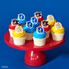 DecoPac Sonic the Hedgehog Rings, Cupcake Decorations Featuring Sonic, Tails, and Shadow - 24 Pack
