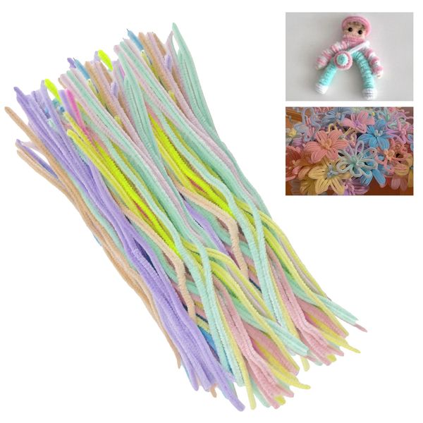 pson 100PCS 11.8 Inch Candy Colors Pipe Cleaners Chenille Stems, Art and Craft Thick Fuzzy Wire