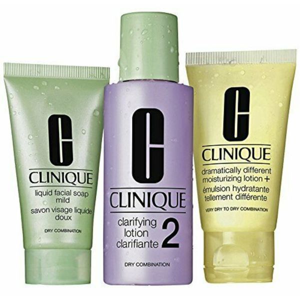 Clinique 3 Step Set: DD Moisturizing + Mild Facial Soap, Clarifying Lotion 2 NEW