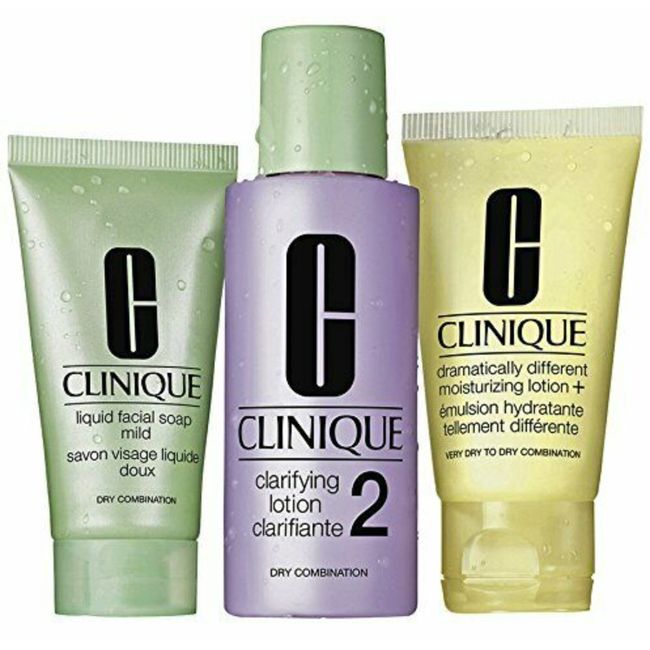 Clinique 3 Step Set: DD Moisturizing + Mild Facial Soap, Clarifying Lotion 2 NEW