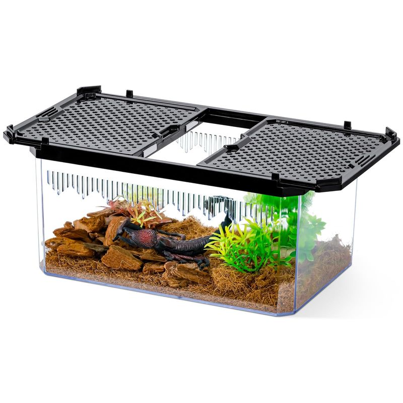 High-Transparency Reptile & Insect Enclosure Terrarium with Magnetic ...
