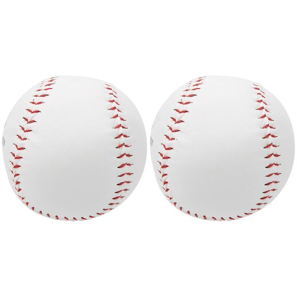 Deror Softball Ball 2Pcs 12in Softball Ball Training Softball Hand Sewing Practice Hard Ball Sport Accessory