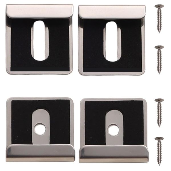 Kagamidotto Nett Mirror Mounting Hardware Hook for 0.2 inch (4 mm) Thick Mirrors 1 Set Stainless Steel SUS304 Mirror Mounting Hooks for Mounting Mirrors to Walls Mirror Fastening Hardware Nail