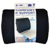 Lumbar Cushion w/Straps Black Lumbar Cushion
