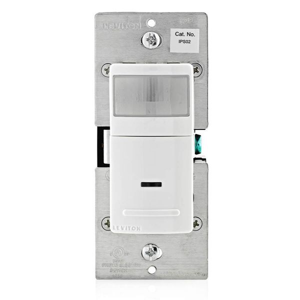 Leviton DOS02-1LW Decora Motion Sensor In-Wall Switch, Auto-On, 2.5A, Single Pole, White