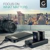 CELLONIC Smart & Fast LP-E12 Dual Charger compatible with LC-E12 + USB Cable Charging Cable USB Power Supply