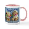 CafePress Happy Easter Lambs Mugs 11 oz (325 ml) Ceramic Coffee Mug